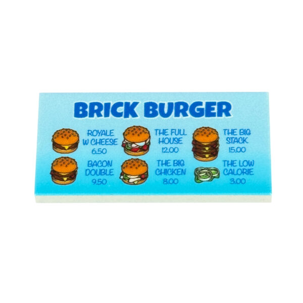Brick Burger Menu 2x4 - Image 1